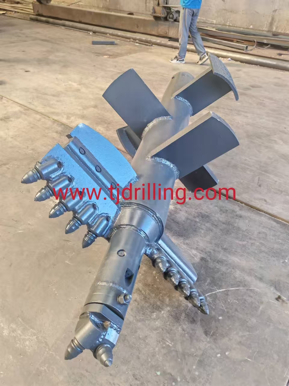 1200mm single column mixing auger with bauer-connector 254mm used on bauer-bg28rotary drill rig for deep soil mixing pil